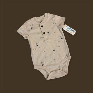 Carter’s Palm Tree Short Sleeve Bodysuit | 3–6 Months | NWT